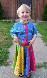 Annie the Dress her Grandma Jean Made for her for her 3rd Birthday