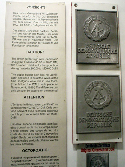 Information on How to Distinguish Fake GDR Plaques