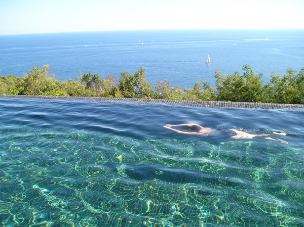 Erika Swimming in the Pool