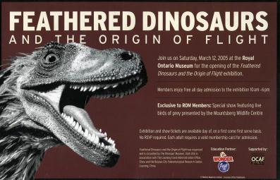 Members Invite to Feathered Dinos Exhibition at the ROM