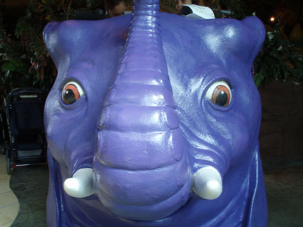 Small Purple Plastic Elephant