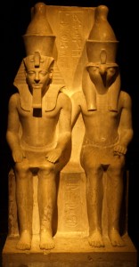 Statue of Horemheb and the God Horus