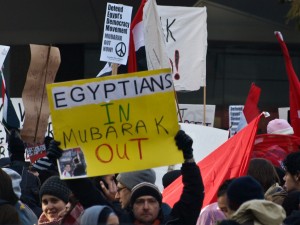 Egypt Demonstrators in Dundas Square 1