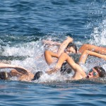 Swimmers in the Water for the Swim Race
