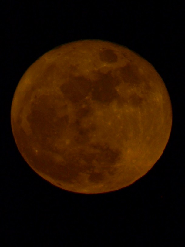 Deeply-Orange Moon