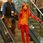 Fan Expo: Cowboy and “Test” Coming Down Escalator