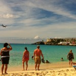 Liat Plane Coming in for a Landing in Sint Maarten 1