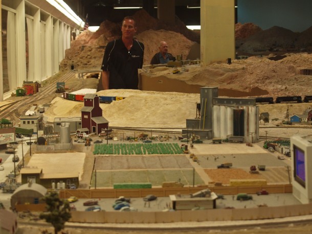 Enthusiast Among a Small Scale Layout