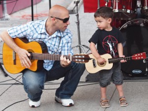 Beaches Jazz Festival Streetfest: Guitarist from Puente del Diablo and his Helper