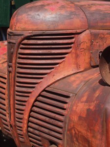 Rusted Fargo Truck Grill at The Distillery District