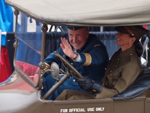 Waves and Smiles from Inside a WWI Truck