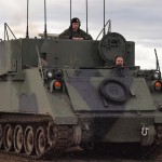 Command and Control Armoured Vehicle Underway