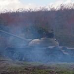 T-54 Turning in a Cloud of its Own Exhaust Smoke