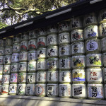Colourful Rice Wine Offerings at the Meiji Shrine