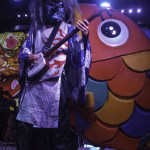 Robot Restaurant – Blue Demon-faced Character Playing Electric Shamisen