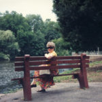 Audrey Stuart on Park Bench Stamford Connecticut – July 1992
