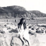 Audrey Stuart on the Rocks at Portelet Bay Jersey – 1947