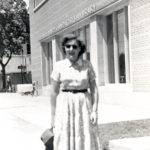 Audrey in Front of Boys and Girls Library – Toronto 1952